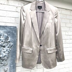 club monaco silver womens blazer size 2